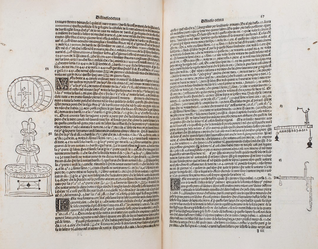 Lotto 507: Luca Pacioli - Summa de Arithmetica Geometria Proportioni & Proportionalita, 1494 (dettaglio margini)