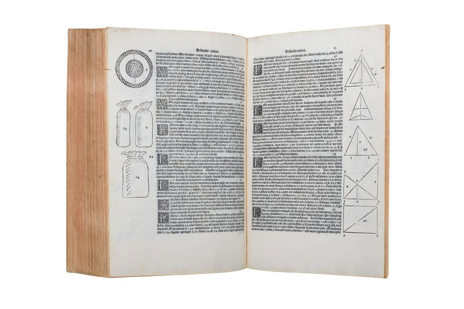 Lotto 507: Luca Pacioli - Summa de Arithmetica Geometria Proportioni & Proportionalita, 1494 (pagine interne)