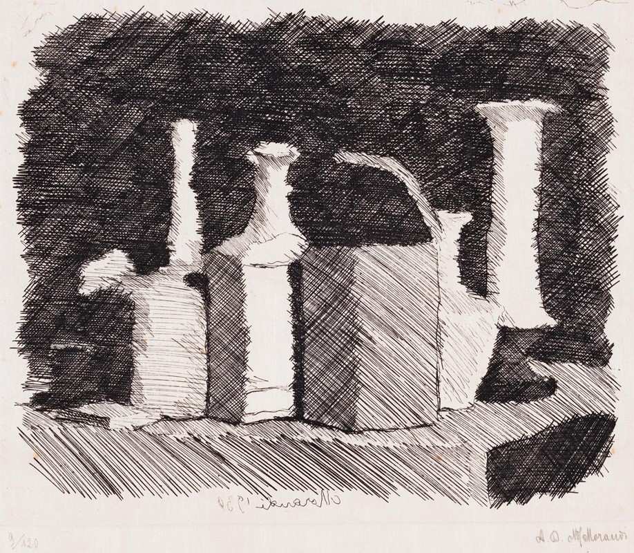 GIORGIO MORANDI, <em>Natura morta con sei oggetti</em>, 1930 - Venduto € 10.000