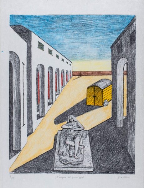 GIORGIO DE CHIRICO, L'enigma del pomeriggio, 1970 - Stima € 600 - 800