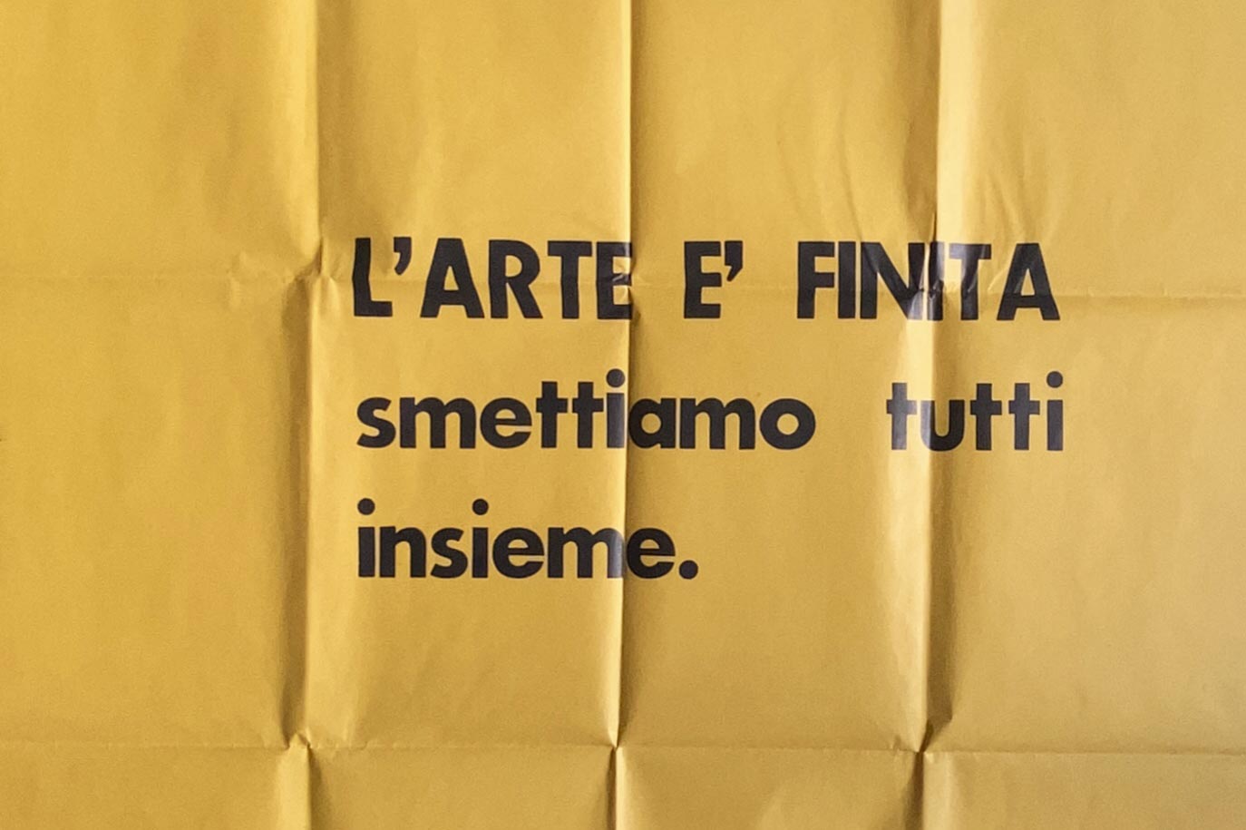 GIUSEPPE CHIARI - L’arte è finita smettiamo tutti insieme (dettaglio)