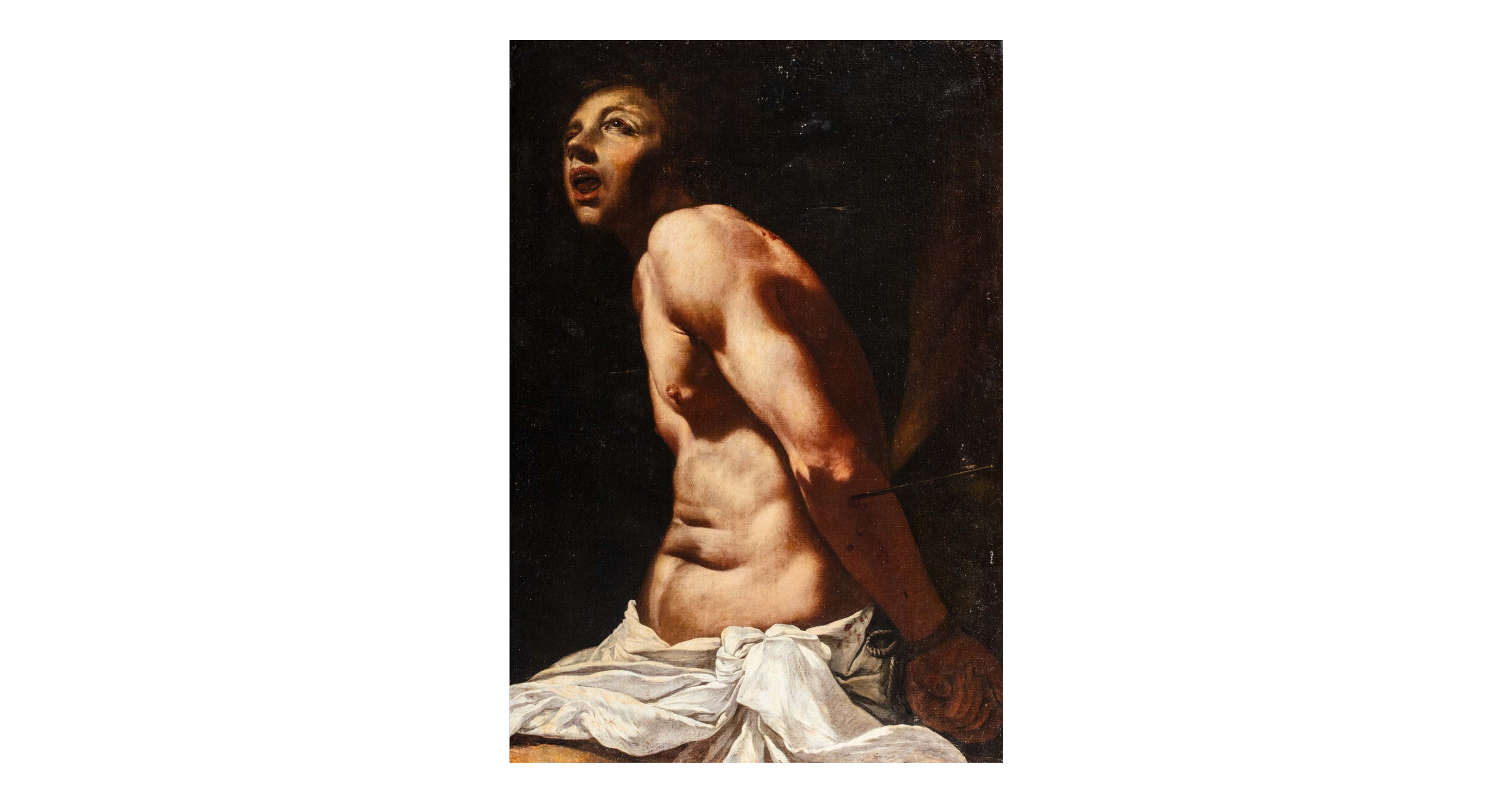 Lotto 40, PITTORE CARAVAGGESCO ATTIVO NELL'ITALIA MERIDIONALE, CIRCA 1615-20, San Sebastiano